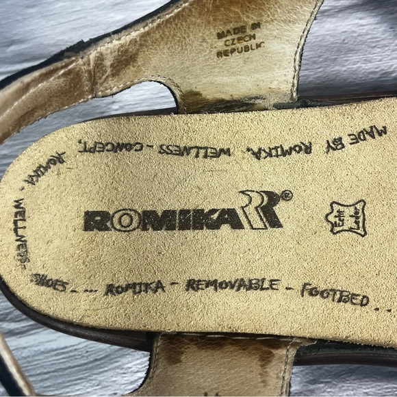 Romika Black Leather Strap Sandals - Picture 8 of 14